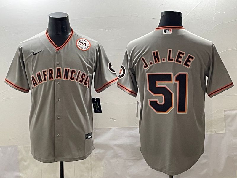 Men 2025 San Francisco Giants #51 J.H.Lee Grey Game Nike MLB Jersey style 13